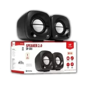 Caixa De Som C3Tech Usb 2.0 Mini Preto 3W Rms Sp-303Bk